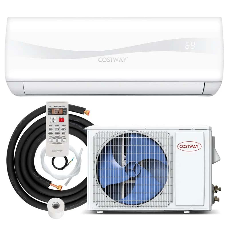 12000Btu Ductless Mini Split Air Conditioner 208 230V 17 Seer2 Wall Mounted Inverter Ac Unit With Heat Pump