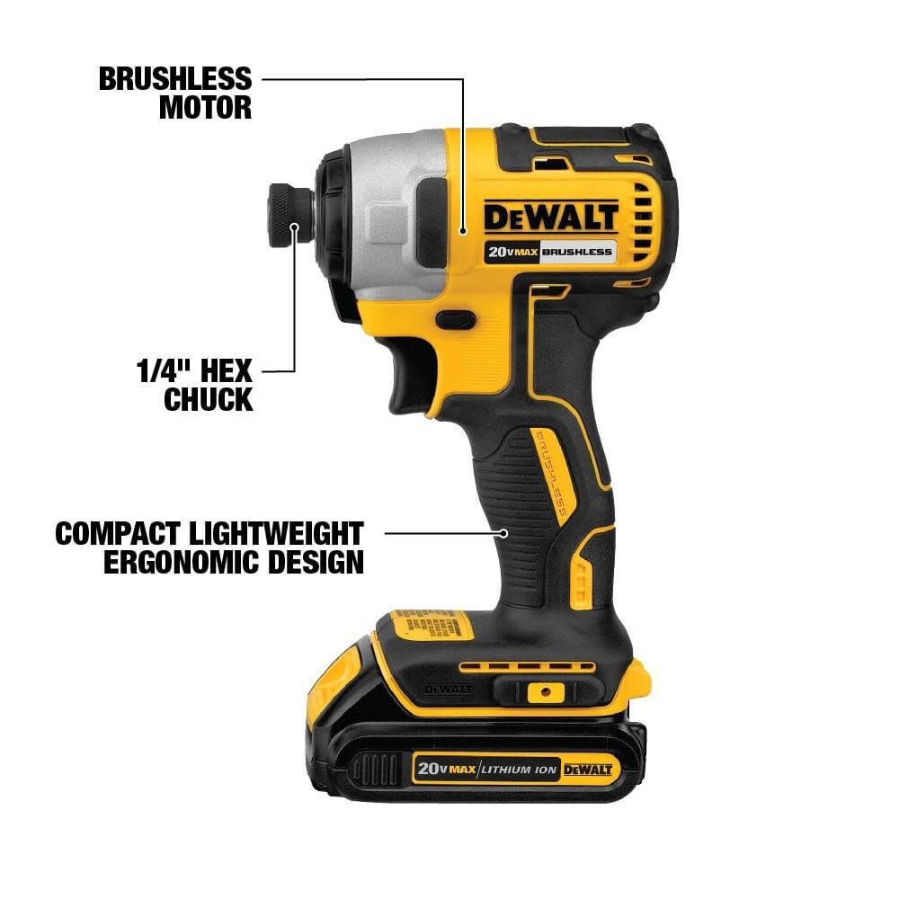 20 V MAX 1/4-in Brushless Impact Driver Kit DCF787C1 from