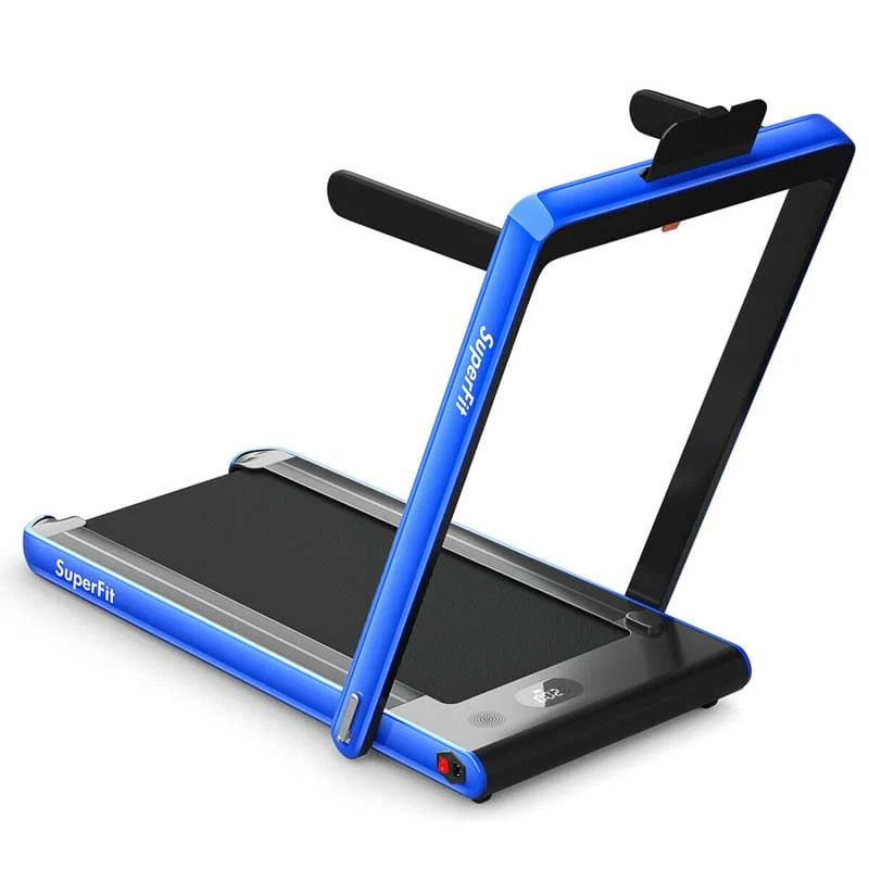 2 In 1 Folding Treadmill 225Hp Under Desk Electric Treadmill Portable Walking Running Machine With Dual Display Amp Smart App Control