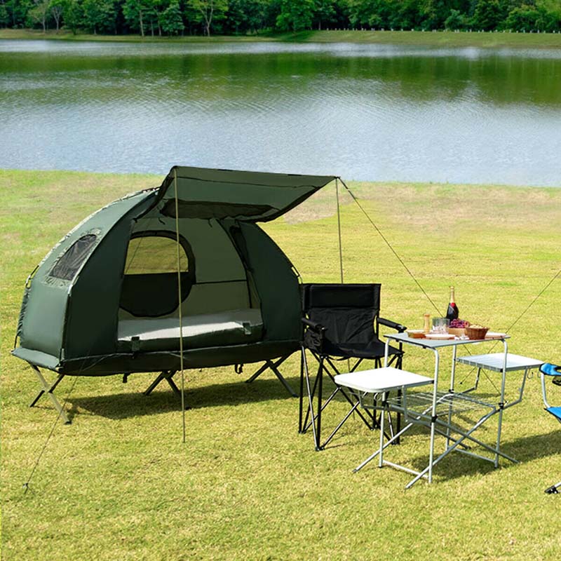 2 Person 5 In 1 Outdoor Camping Tent Cot Foldable Elevated Camping Bed With Air Mattress Amp Sleeping Bag