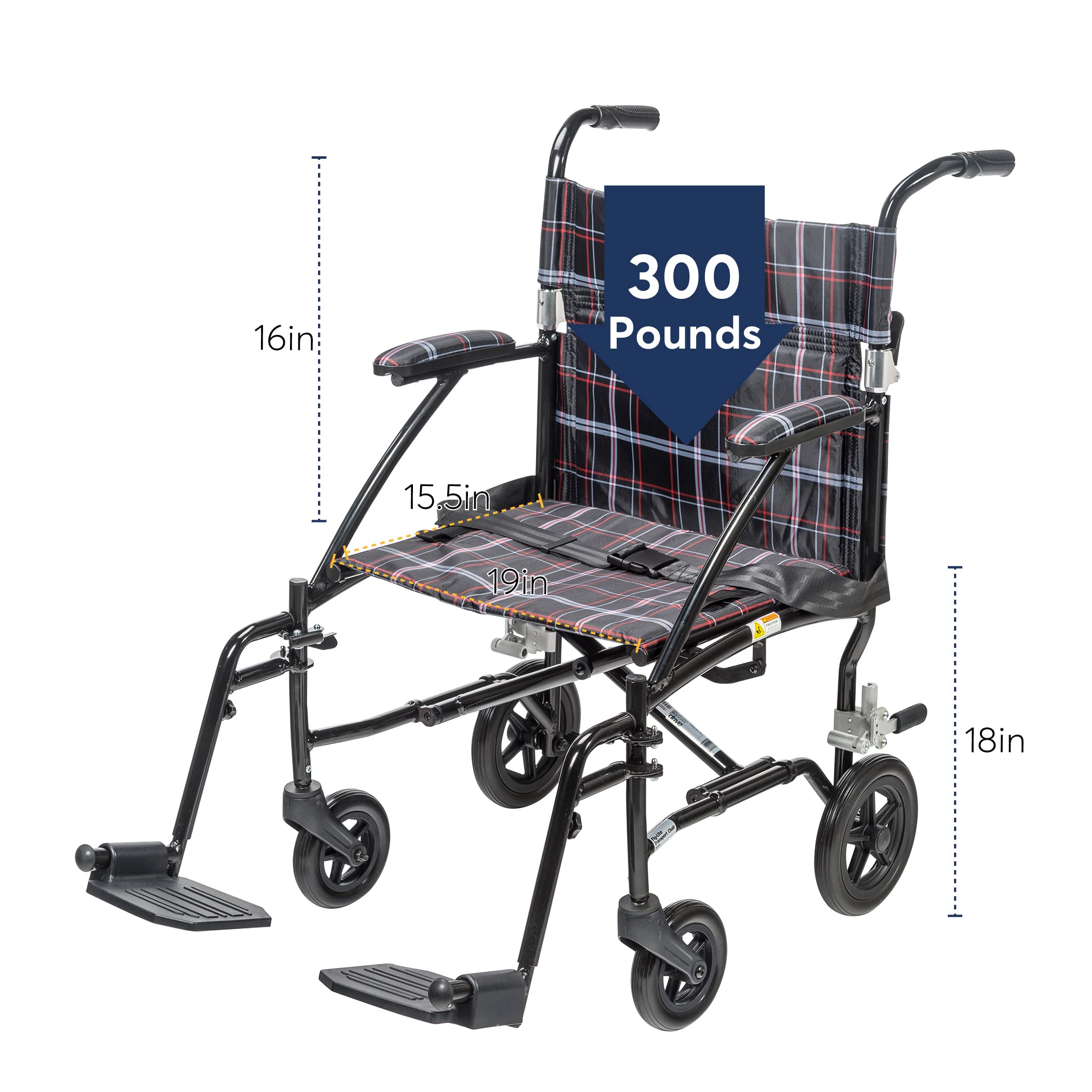 Drive Medical Lightweight Transport Wheelchair