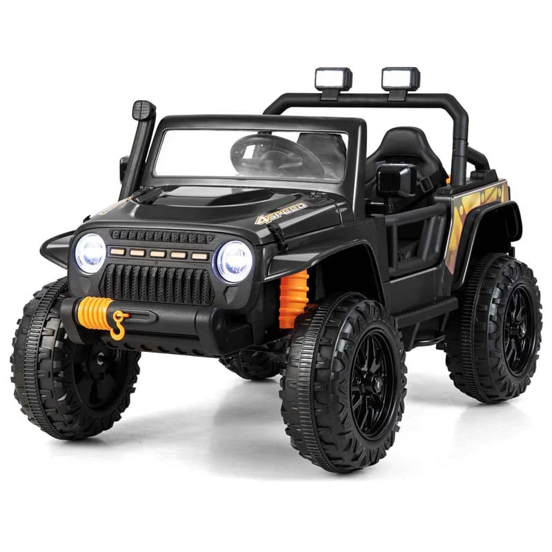 Parent Child Ride On Truck 12V 10Ah Battery Powered Rc Riding Toy Car With Trunk Amp Suspension Springs