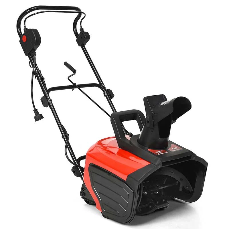 18Quot Electric Snow Thrower 15Amp Corded Snow Blower With 180Deg Rotatable Chute 10 Inch Clearing Depth