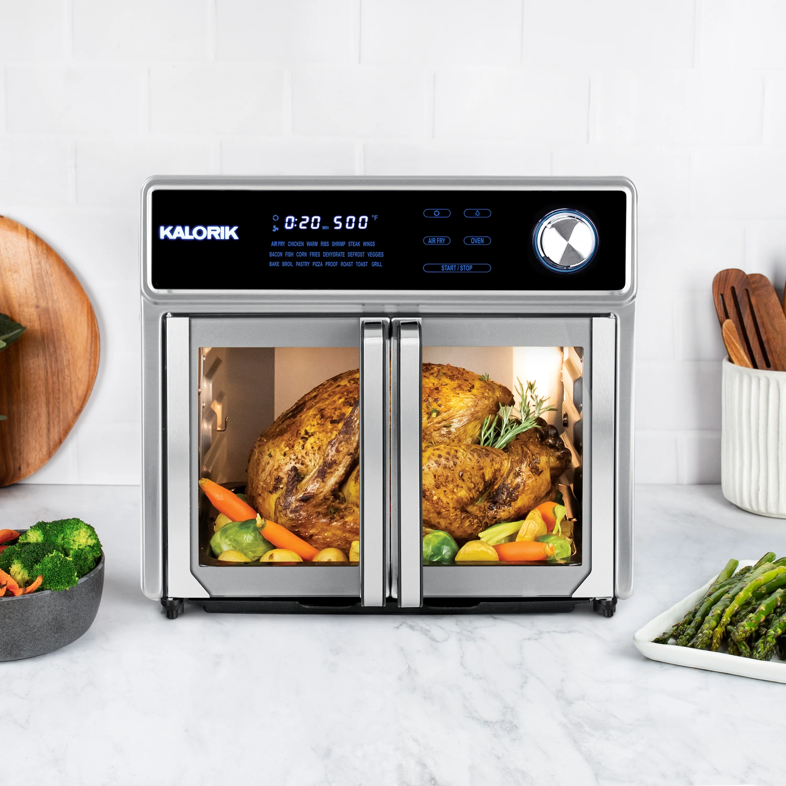 Kalorik Maxx® 26 Qt Digital Air Fryer Oven Grill, Stainless Steel