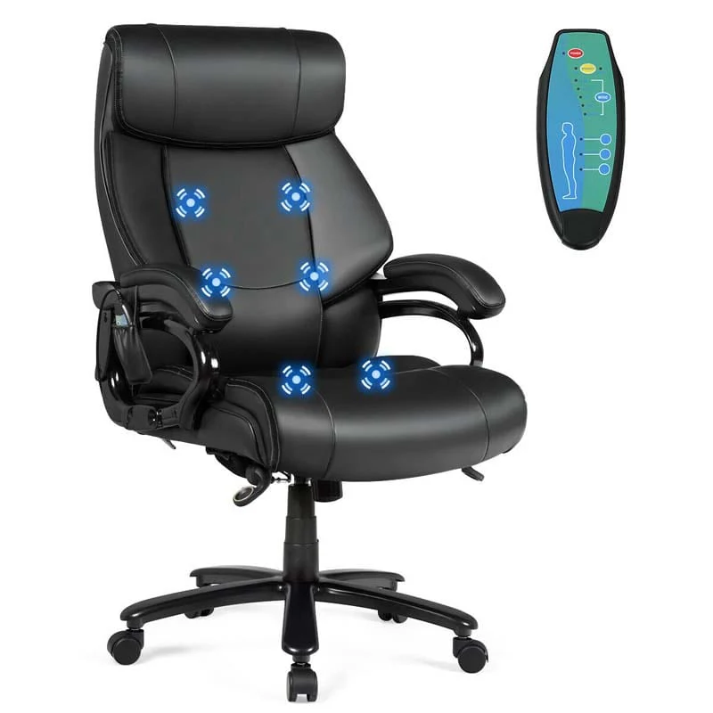 400 Lbs Big Amp Tall Massage Office Chair Pu Leather Executive Chair High Back Computer Desk Chair - Comfortable And Ergonomic Design