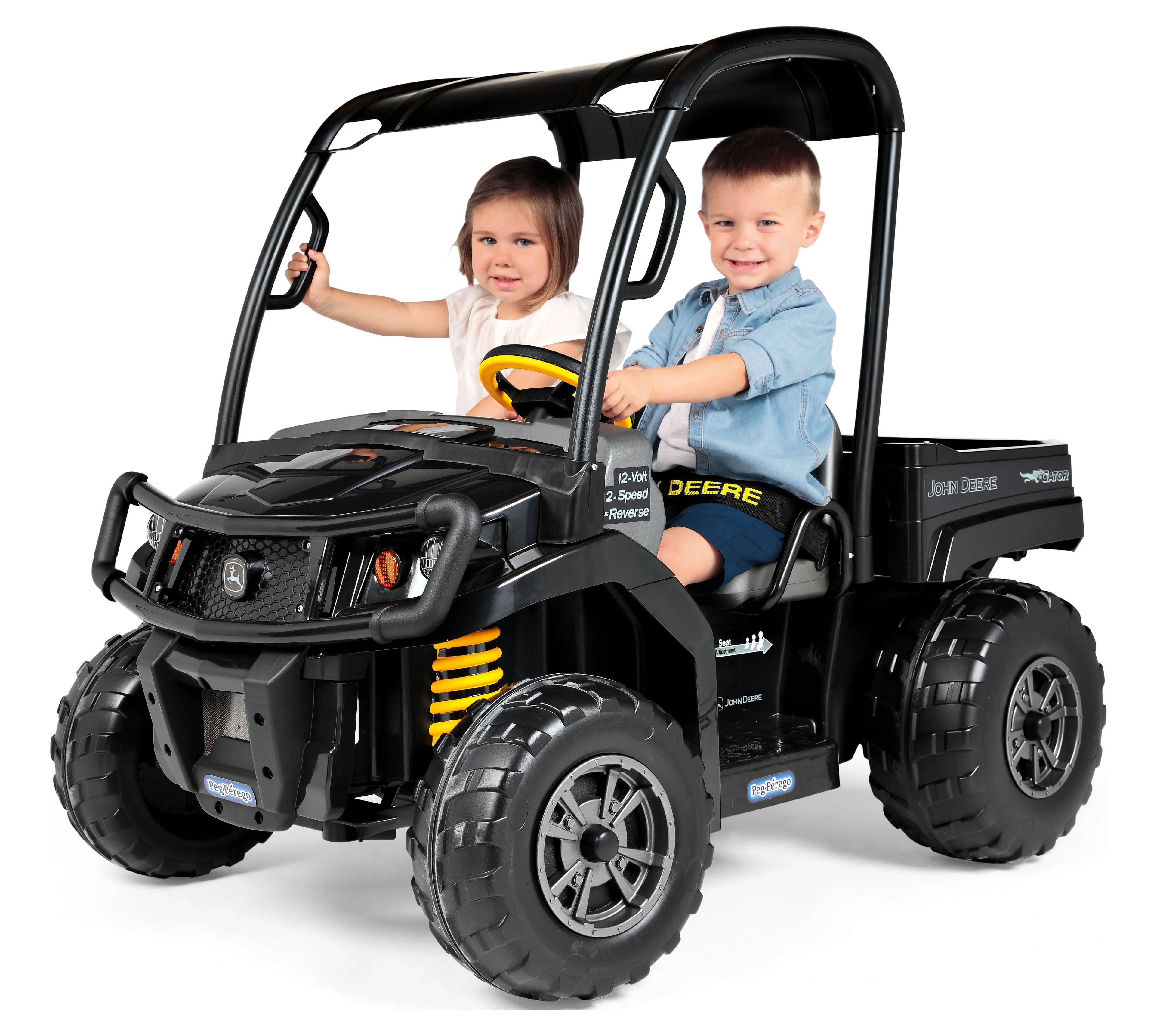 Peg Perego John Deere Gator XUV Midnight Black, 12-Volt Battery-Powered Ride-on