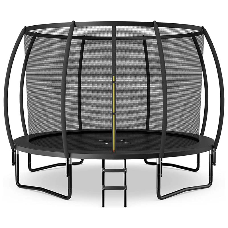 81012Ft Astm Approved Outdoor Large Recreational Trampoline With Ladder Amp Enclosure Net Safety Pad