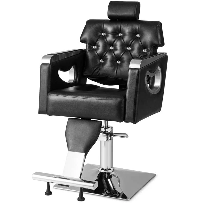 Modern Reclining Barber Chair Adjustable Swivel Spa Makeup Tattoo Salon Chair Hydraulic Hair Styling Chair - Comfortable And Ergonomic Design