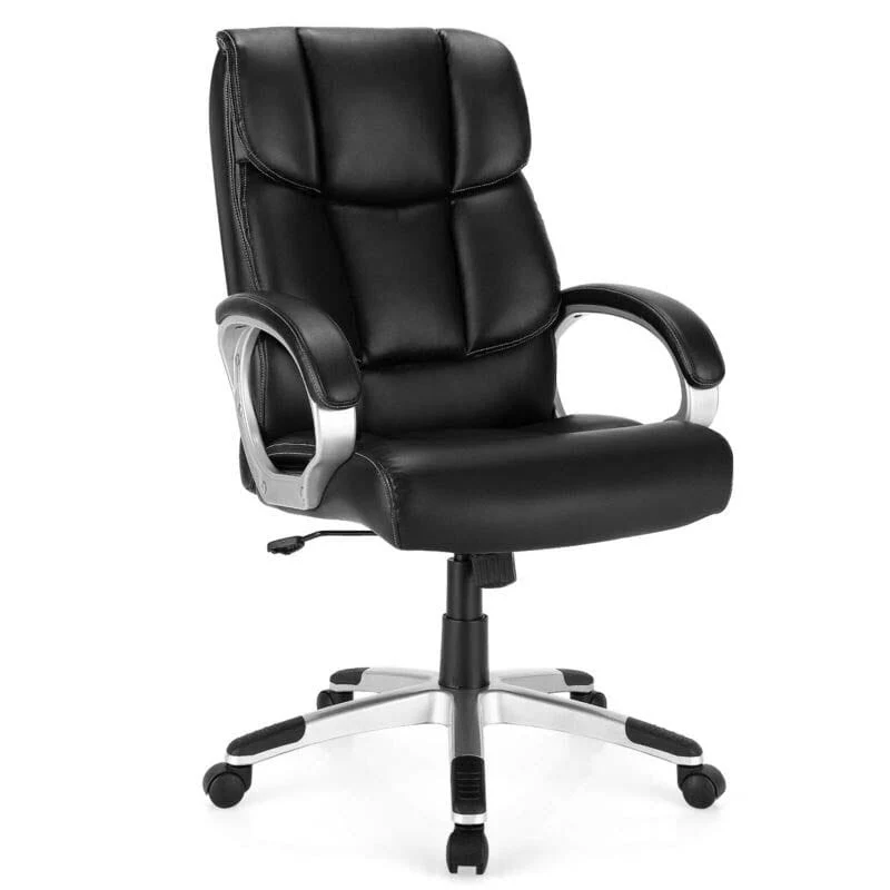 350 Lbs Big Amp Tall Office Chair Leather High Back Executive Chair Adjustable Swivel Computer Task Desk Chair - Comfortable And Ergonomic Design