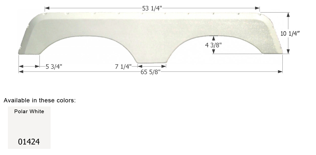 Icon FS700 Tandem Axle Fender Skirt for Jayco - Polar White