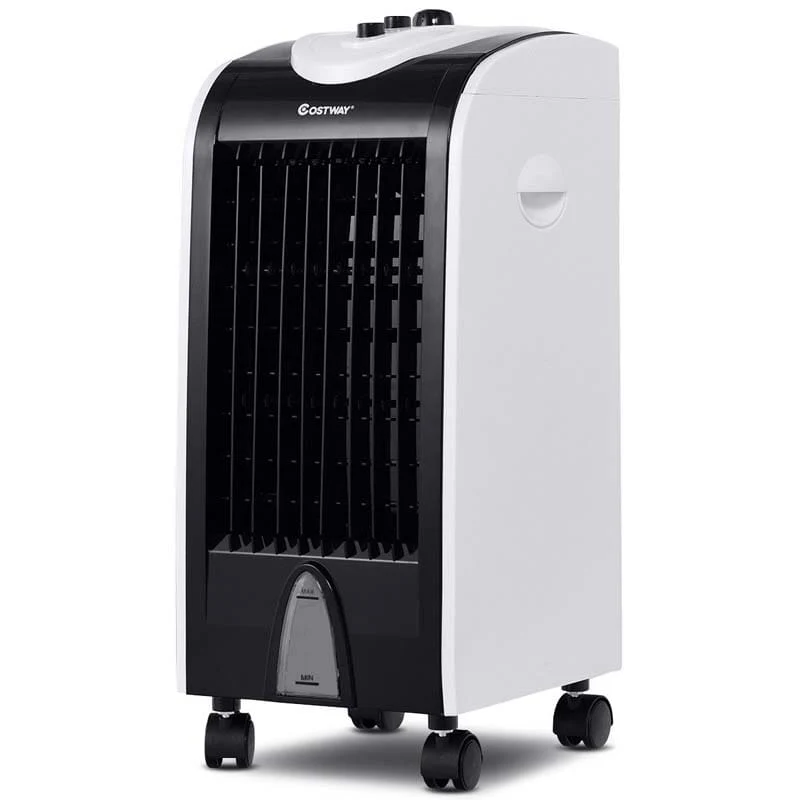 3 In 1 Portable Evaporative Cooler Fan Humidifier With Filter Knob 3 Wind Speeds 4L Water Tank