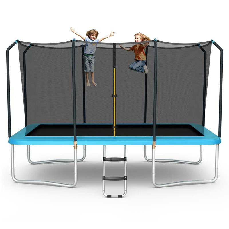 8 X 14 Ft Astm Certified Rectangular Trampoline With Safety Enclosure Net Amp Ladder