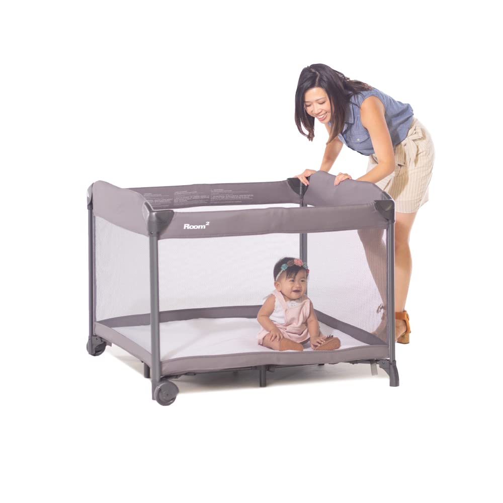 JOOVY Room2 Portable Playard Charcoal