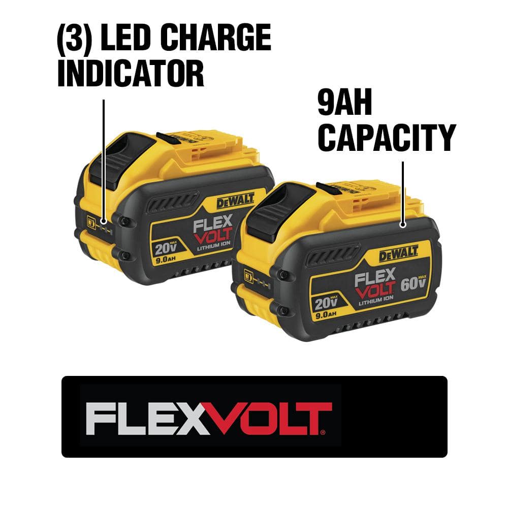 FLEXVOLT 20V/60V MAX Lithium-Ion 9.0Ah Battery Pack (2 Pack) DCB609-2