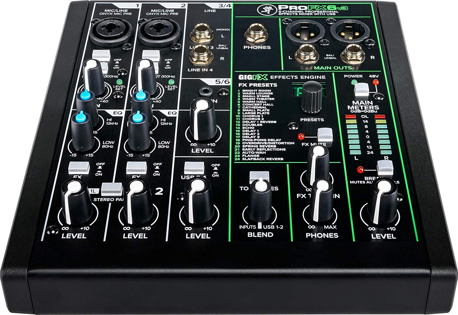Mackie ProFX6v3 6 Channel Effects XLR