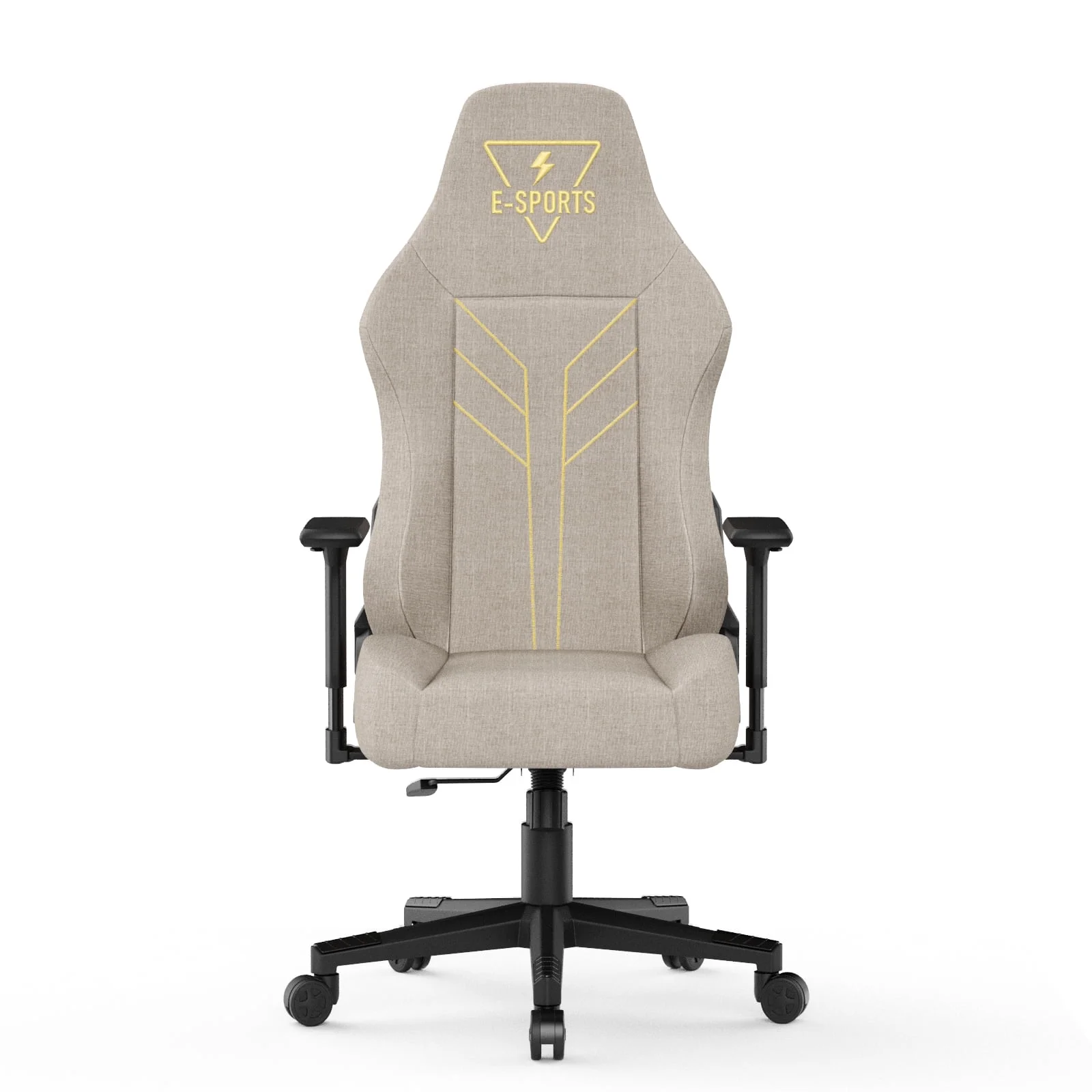Bigzzia Gaming Chair, High Back Ergonomic Computer Chair with 3D Armrests for Adult, Height Adjustable Game Chair with 360?? Swivel Seat, Beige
