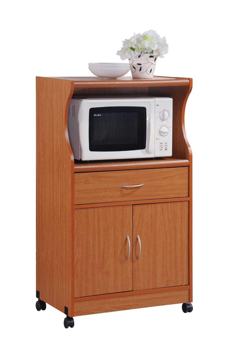 Hodedah Microwave Drawer Storage Cherry