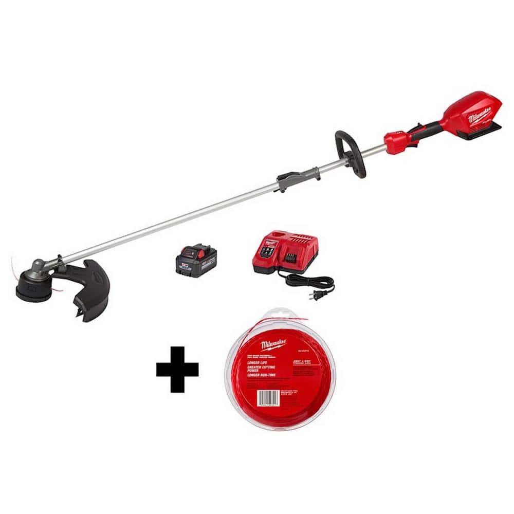 M18 FUEL 18V Lithium-Ion Brushless Cordless String Trimmer with Quik-Lok Attachment Capability, 250 ft. Trimmer Line 2825-21ST-49-16-2713
