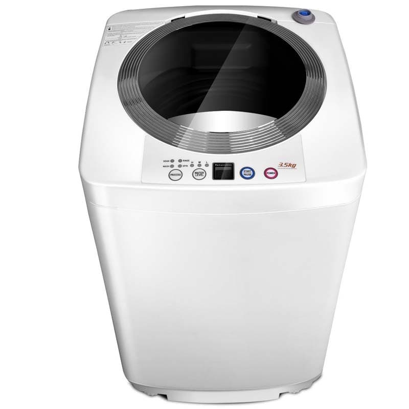 8 Lbs 2 In 1 Portable Washing Machine With Drain Pump Top Load Washer Dryer Combo For Rv Dorm Apartment