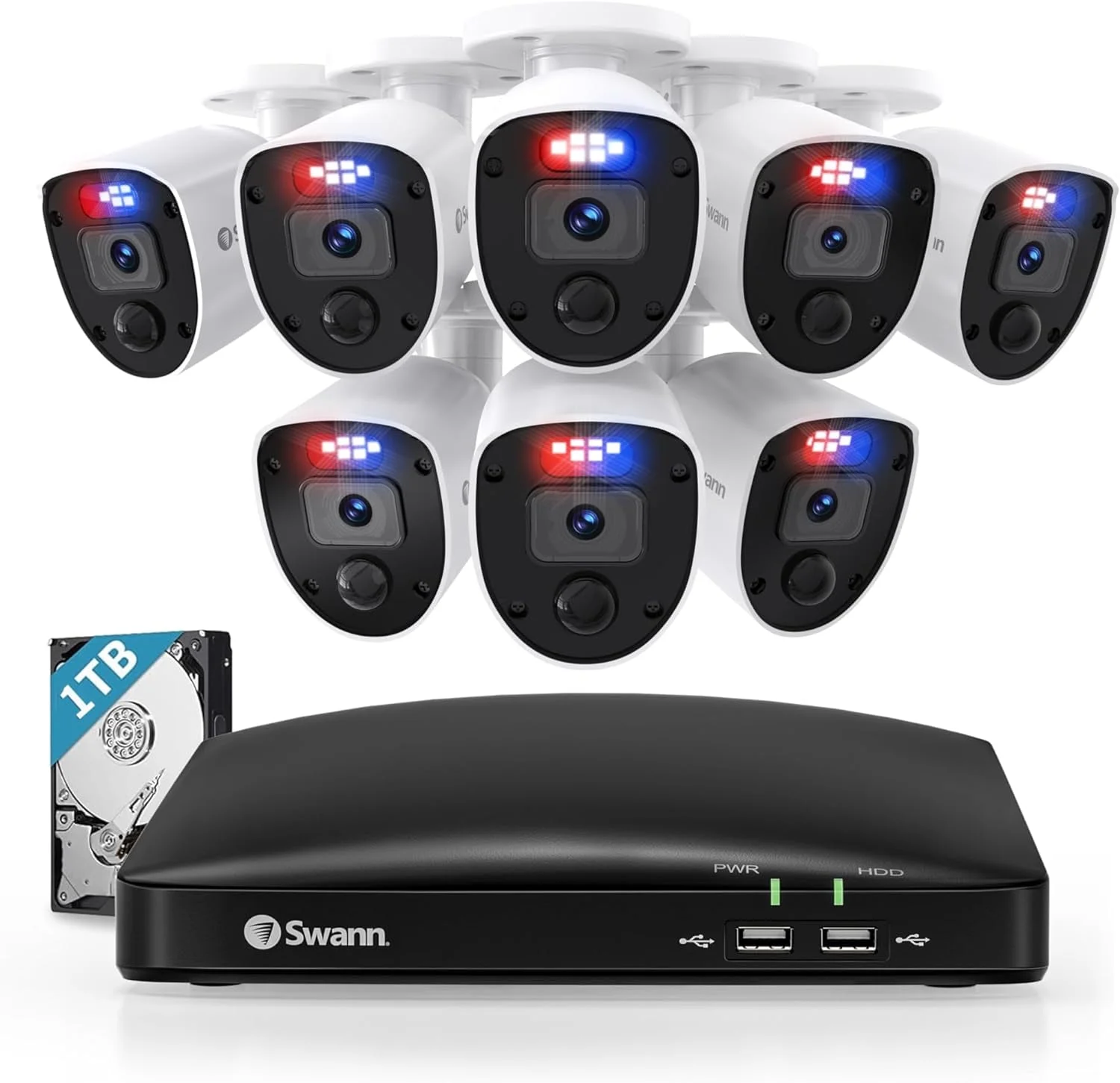 Swann SwannForce 8 Camera 8 Channel 1080p Full HD DVR Security System
