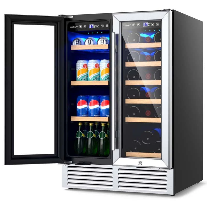 24Quot Large Dual Zone Wine Beverage Cooler Refrigerator Built In Amp Freestanding Beer Fridge Wine Cellar