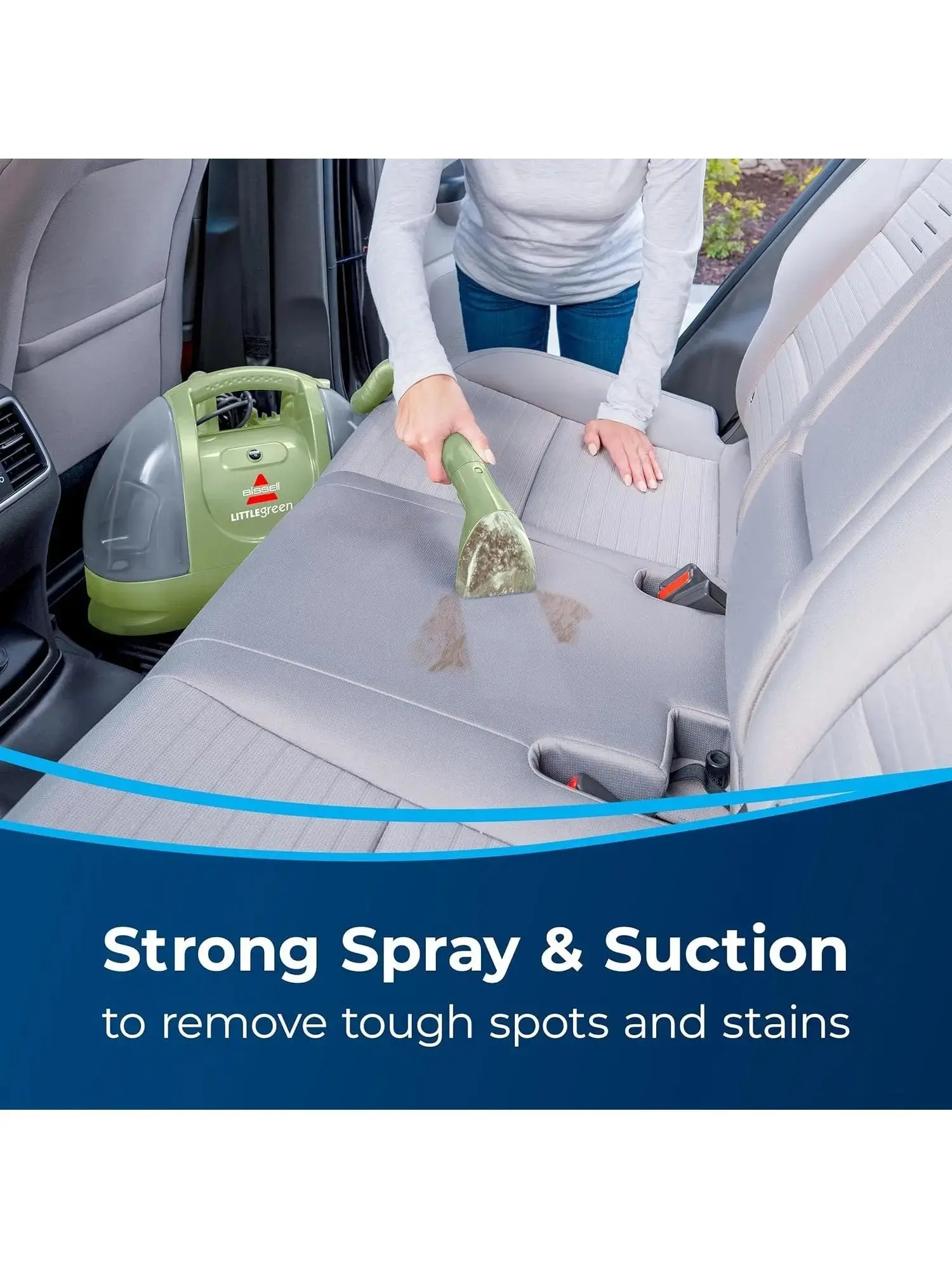 Bissell Little Green Portable Carpet & Upholstery Cleaner with Specialty Tools, 48 oz Tank, Green, 1400B