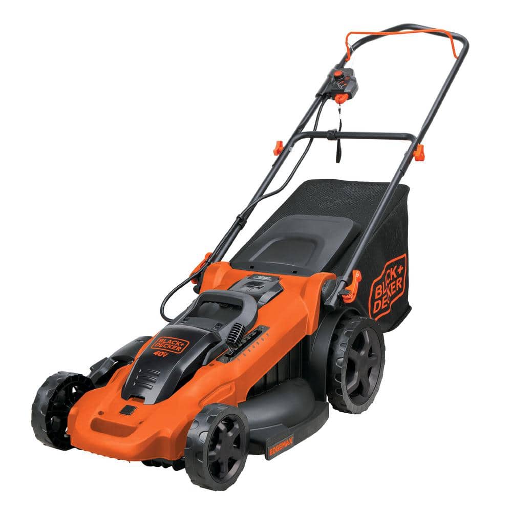 BLACK+DECKER 40V MAX 20 in. Battery Powered Walk Behind Push Lawn Mower with (2) 2Ah Batteries & Charger CM2043C