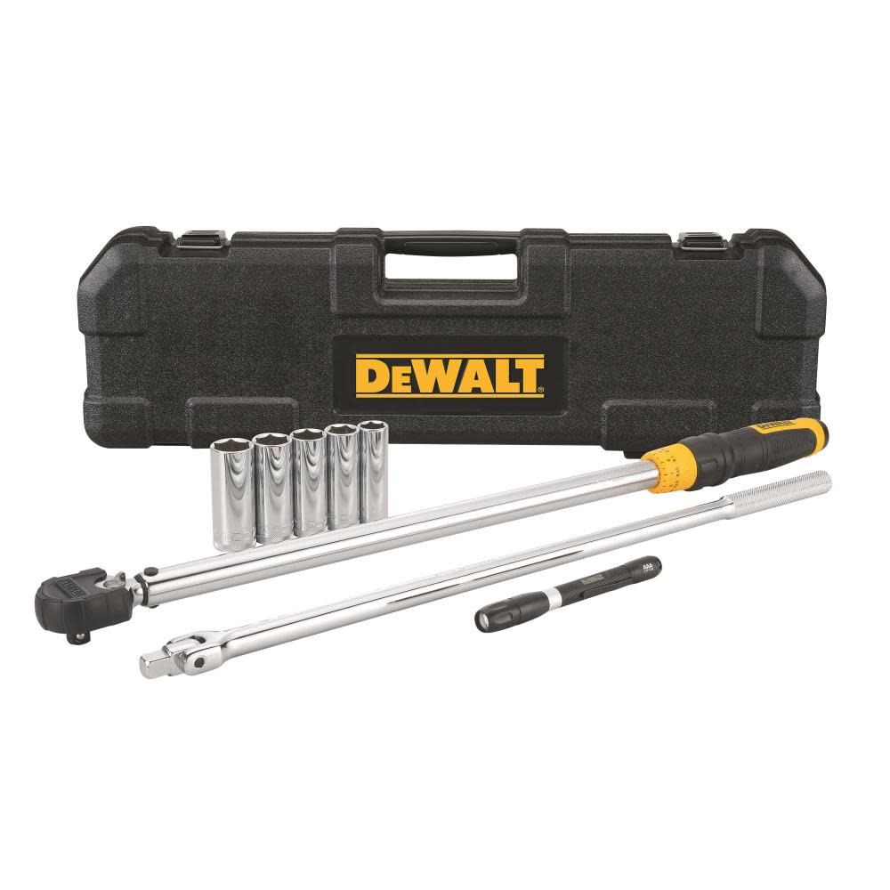 8 pc. 1/2 in. Drive Torque Wrench Tire Change Kit DWMT82839 from