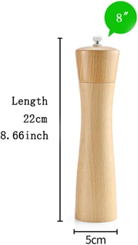 Kitchen Solid Wood Pepper Mill Manual Salt and Peper Grinder with Ceramic Grinding Spice Seasonings BBQ Salt and Pepper Mills