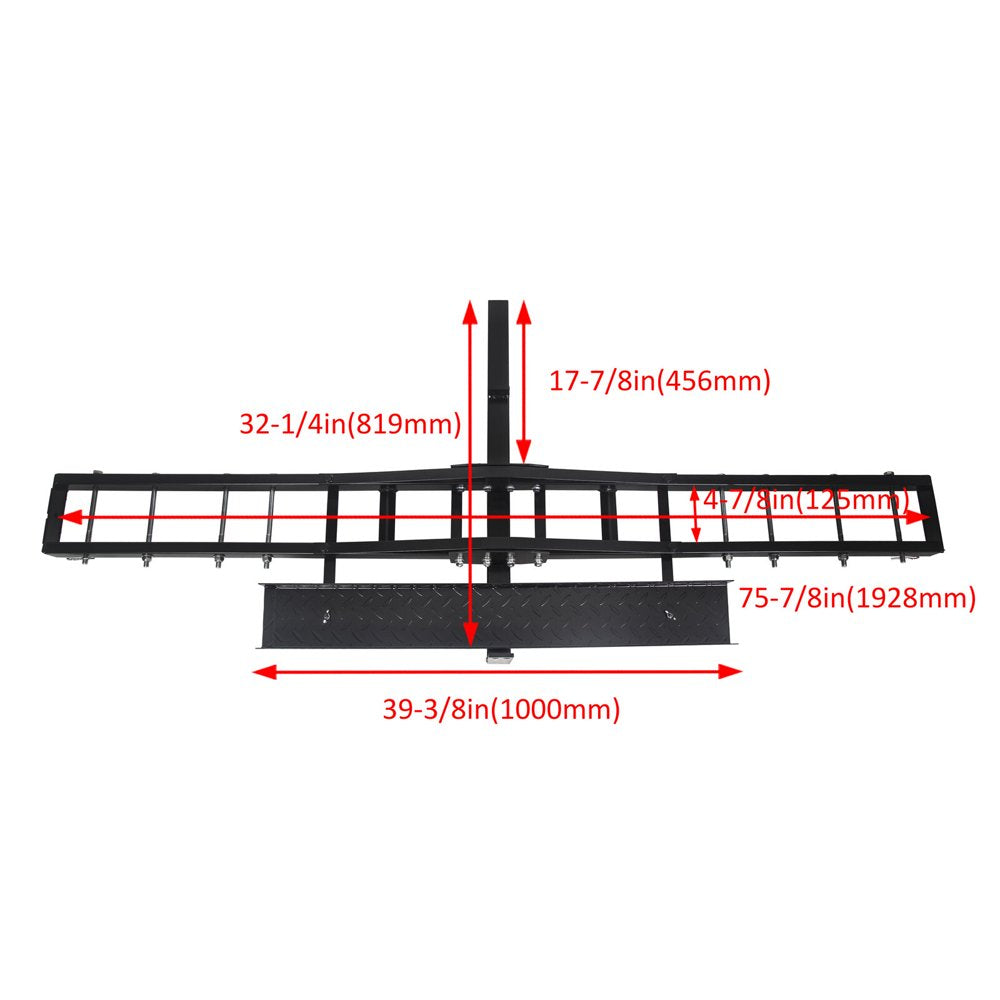 KOJEM 500 Lbs Heavy Duty Motorcycle Dirt Bike Scooter Carrier Hitch Rack