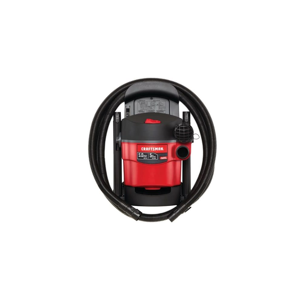 Craftsman Wet/Dry Vacuum 5 Gallon 120V 5HP Peak Wall Mounted