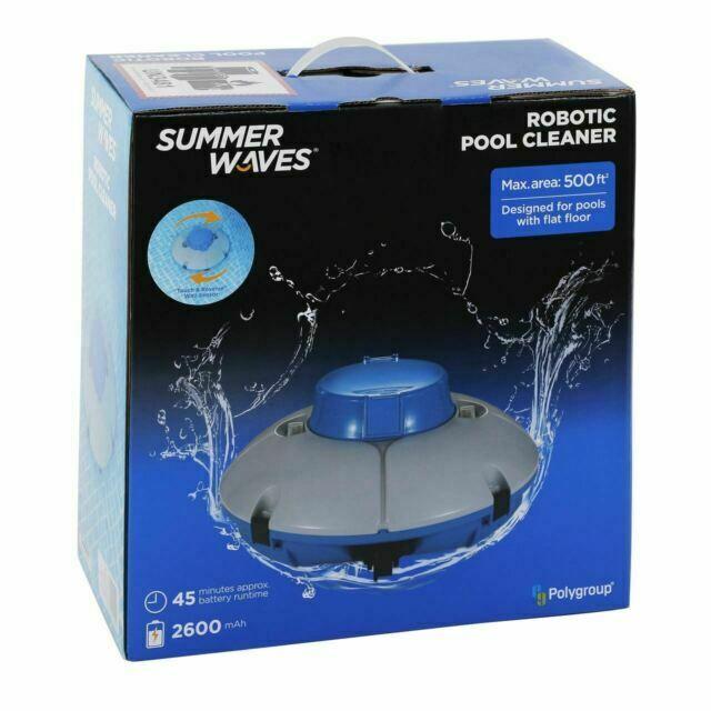 Summer Waves Robotic Cordless Rechargeable Swimming Pool Vacuum Cleaner System