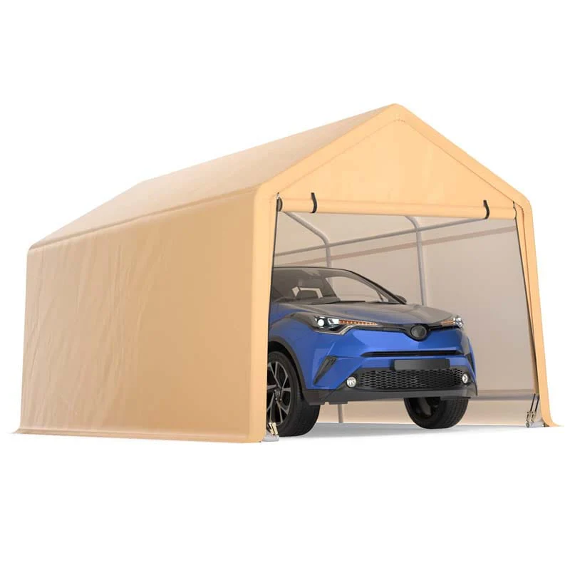 9 X 17 Ft Heavy Duty Carport Portable Garage With Roll Up Door Storage Shelter Car Port Canopy Tent For Auto Truck Boat Suv