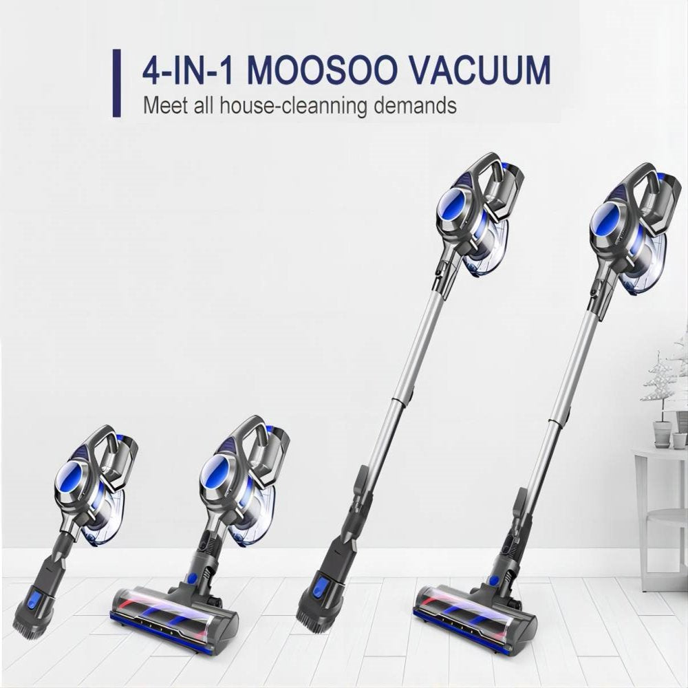 MOOSOO Cordless Vacuum 4 In 1 Lightweight Stick Vacuum Cleaner