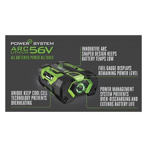 Power+ BA1400T Battery with Fuel Gauge, 56 V Battery, 2.5 Ah