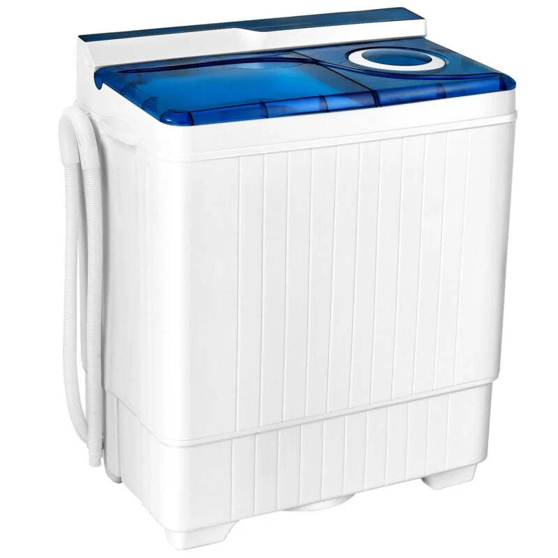 26 Lbs Portable Washing Machine With Drain Pump 2 In 1 Twin Tub Top Load Washer Dryer Combo For Rv Apartment