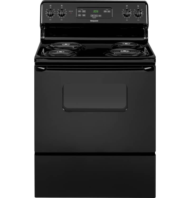 GE Hotpoint 30 Black Freestanding Standard Clean Electric Range