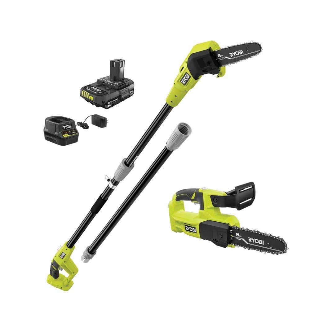 ONE+ 18V 8 in. Cordless Battery Pole Saw and 8 in. Pruning Saw Combo Kit with 2.0 Ah Battery and Charger P20310