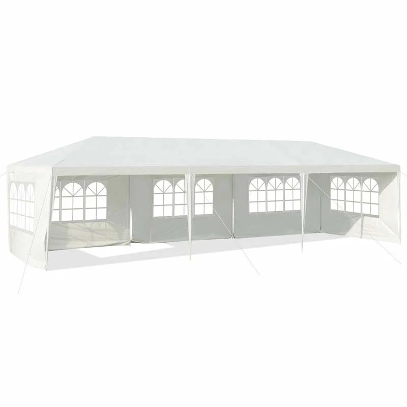 10 X 30 Ft Outdoor Gazebo Canopy Tent Party Wedding Event Tent With 5 Removable Sidewalls