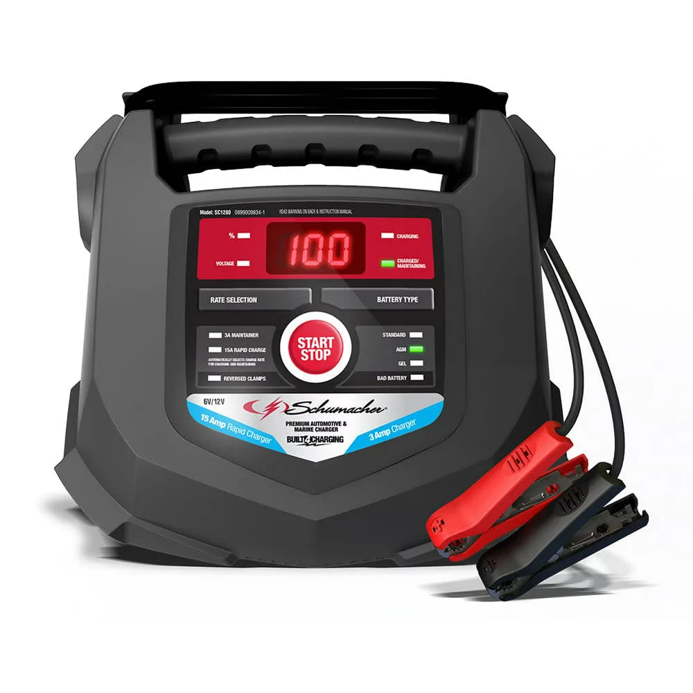 Schumache 15 Amp 6V/12V Fully Automatic Battery Charger and Maintainer