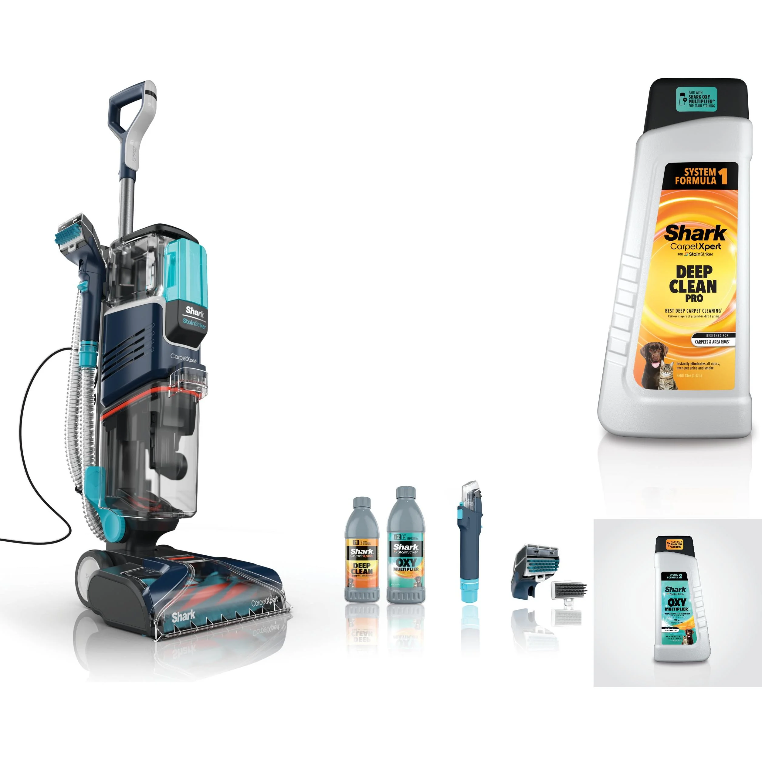 Shark CarpetXpert with Spot & Stain Eliminator, Deep Cleaning Tough Stains, Shampooer- Upright Carpet Cleaner + Upright Bundle