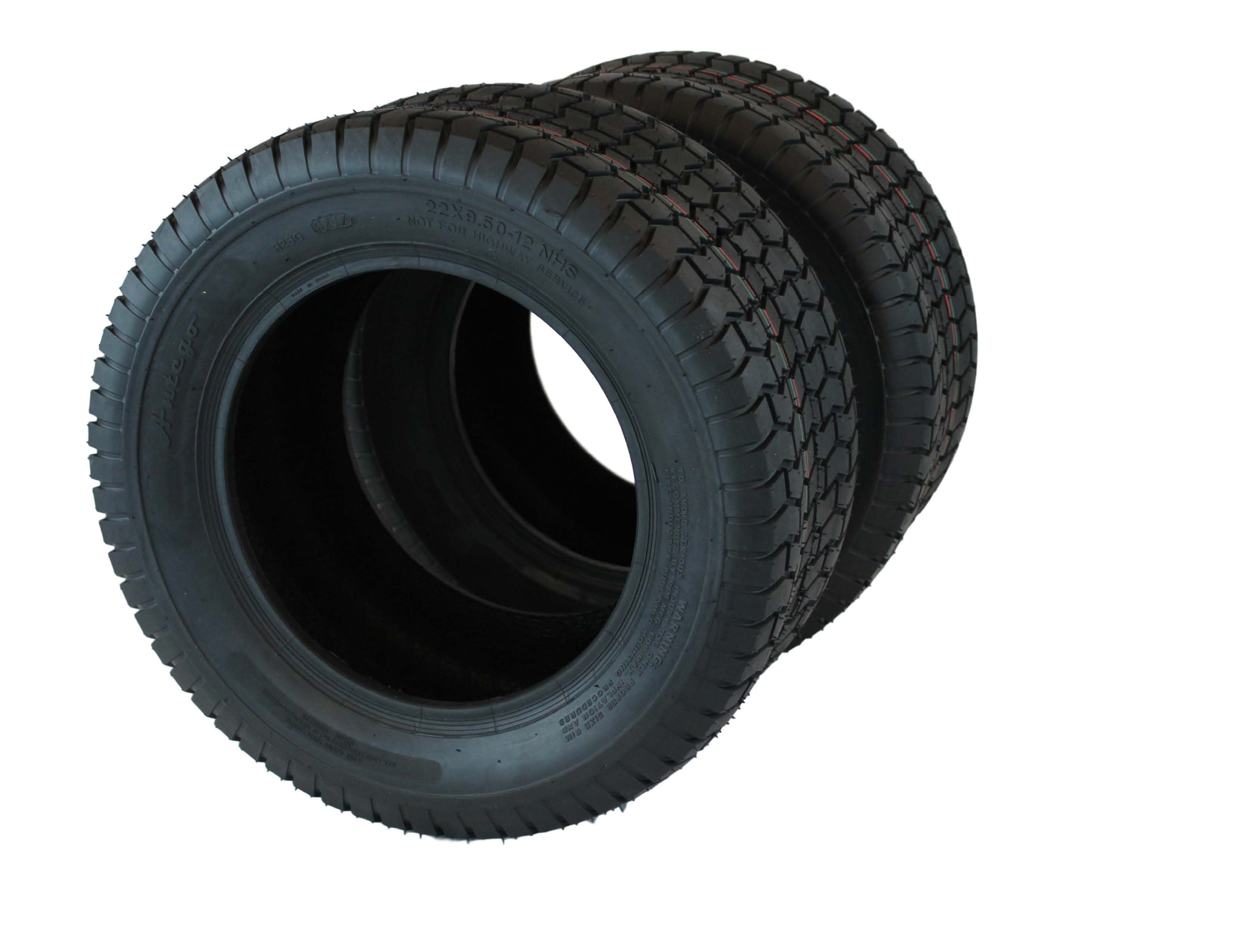 AntTire and Wheel AntTire and Wheel 22x9.50-12 4-Ply Turf Tires for Lawn and Garden Mowers (Set of 2)
