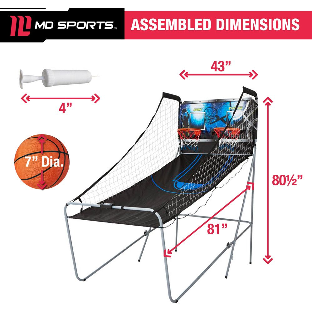 MD Sports 81 Inch Foldable Arcade Basketball Game