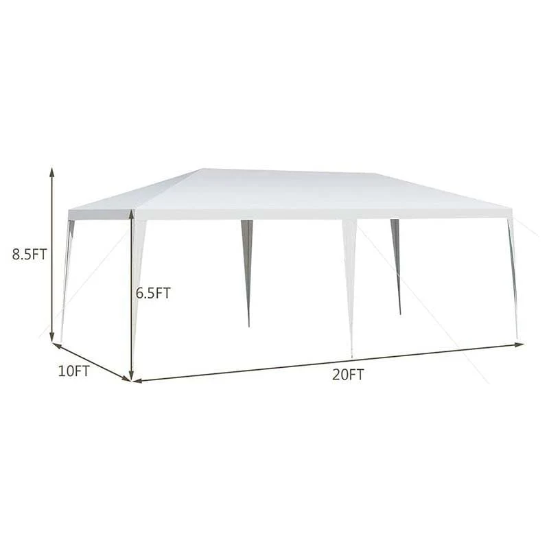 10 X 20 Ft Outdoor Gazebo Canopy Tent Party Wedding Event Tent With Tent Peg Amp Wind Rope