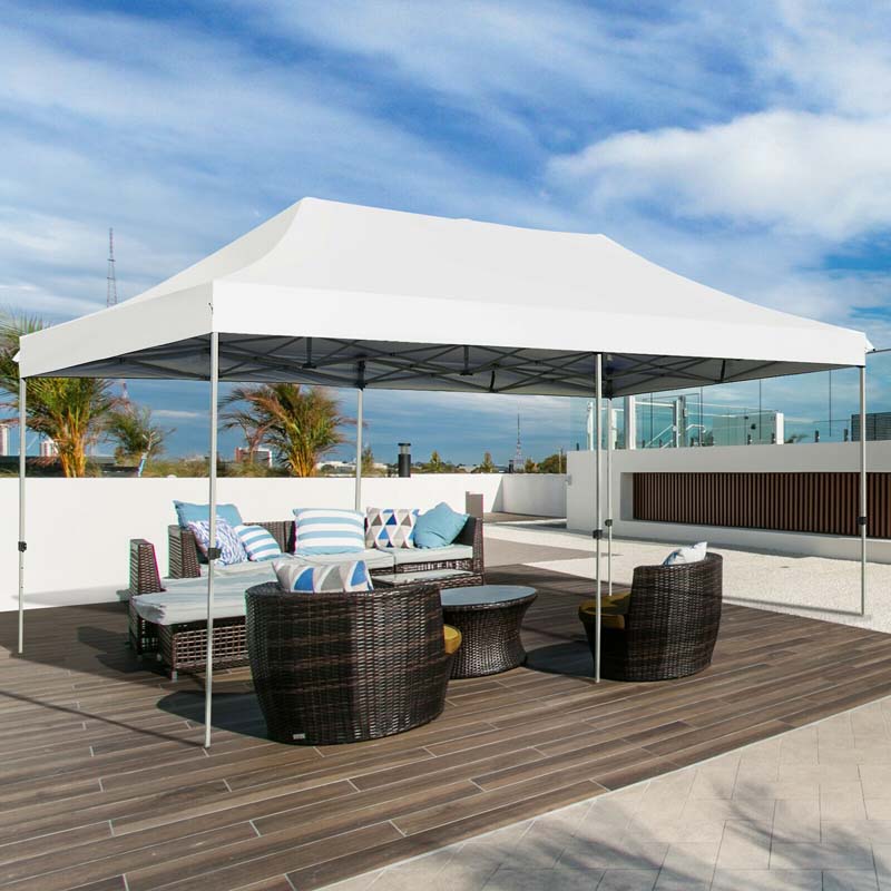 10 X 20 Ft Pop Up Canopy Tent Portable Folding Event Party Tent Adjustable With Roller Bag