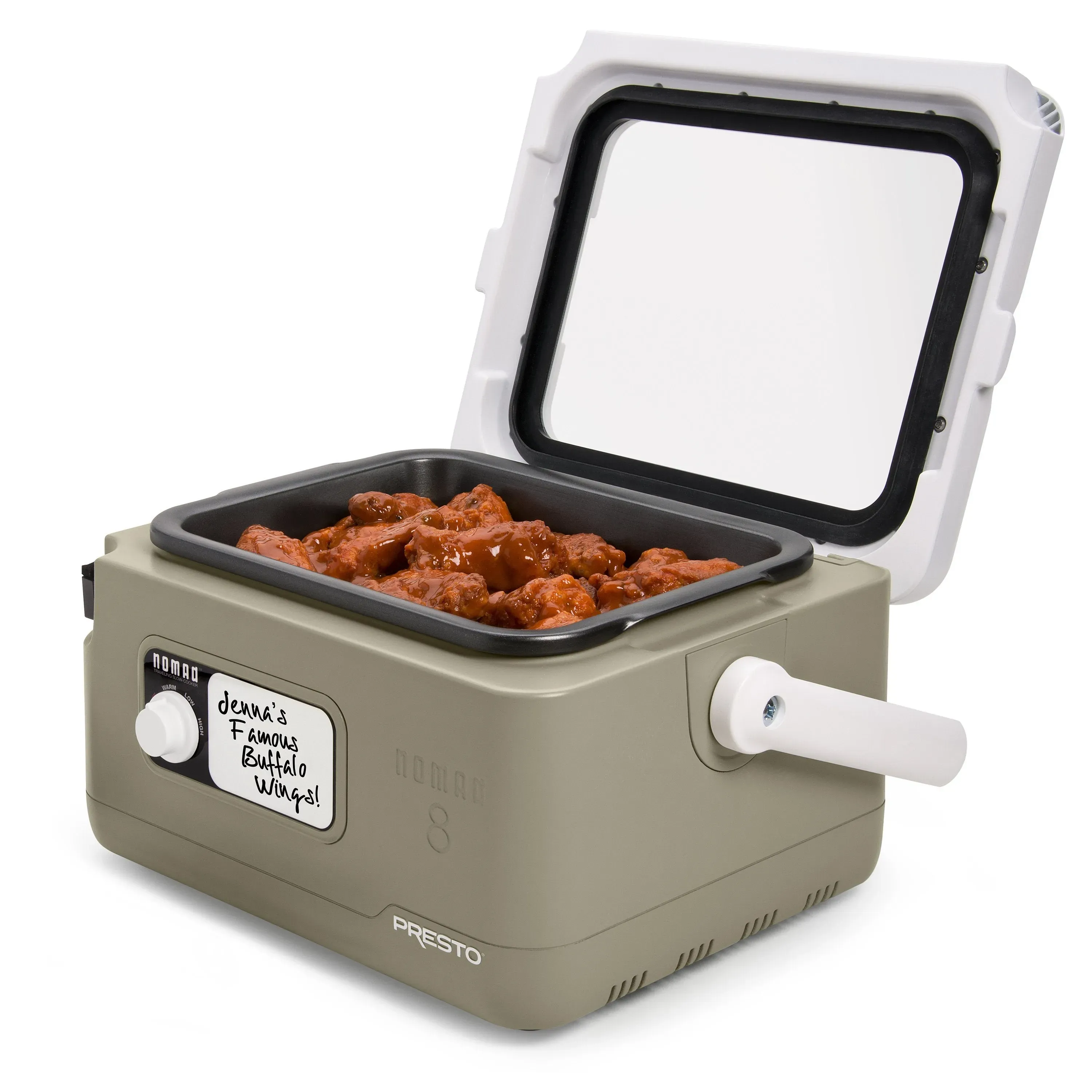 PRESTO 8-QUART NOMAD TRAVELING SLOW COOKER IN TAN