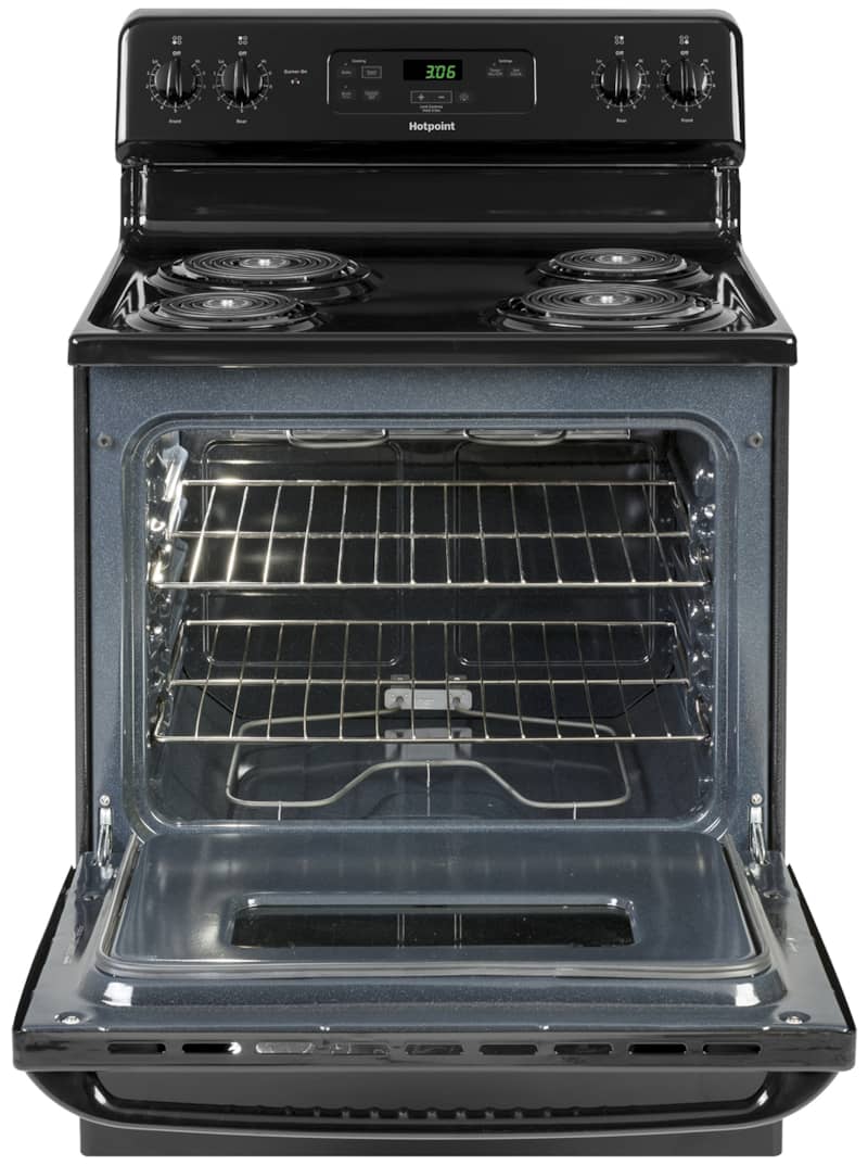 GE Hotpoint 30 Black Freestanding Standard Clean Electric Range