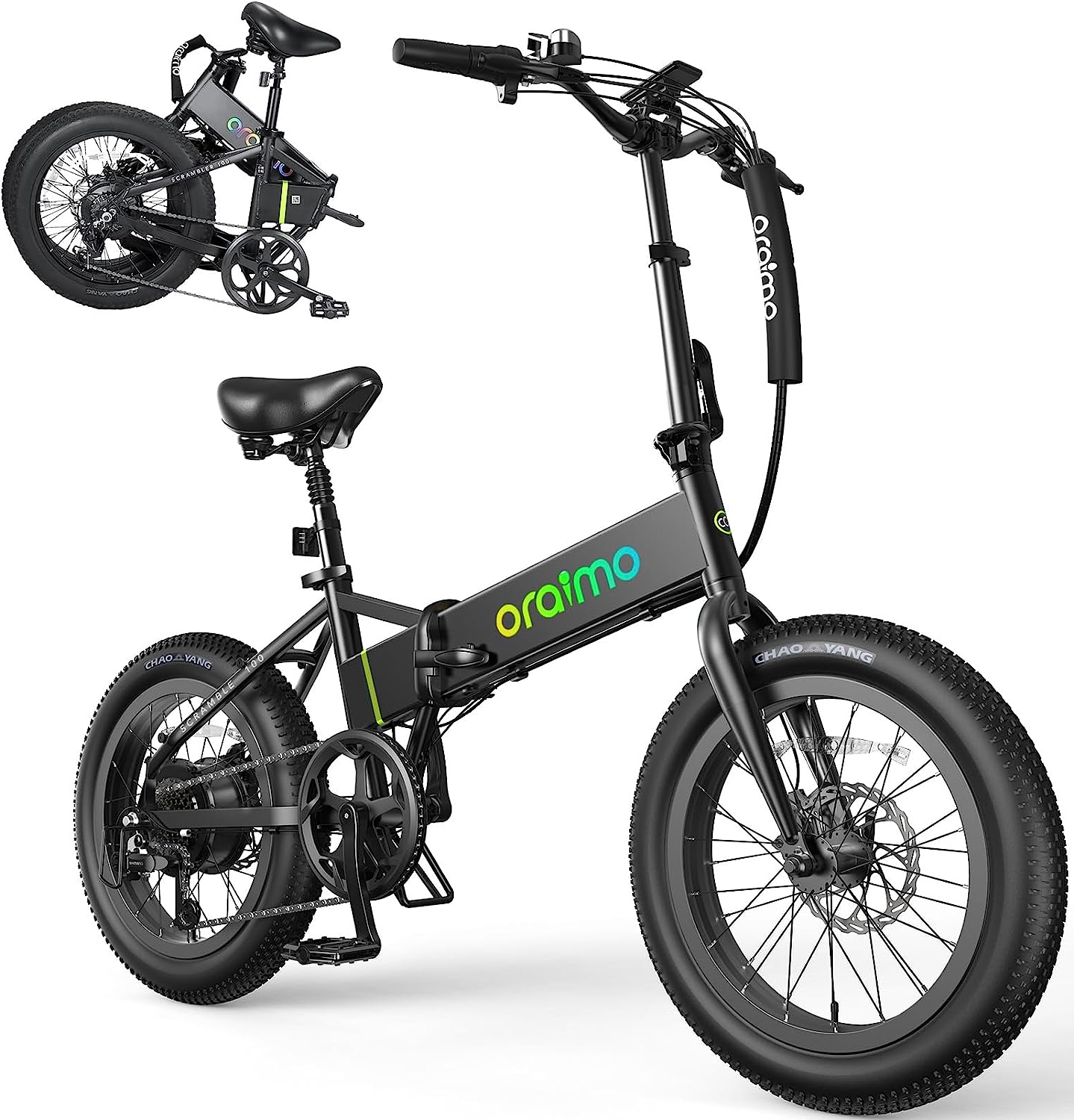 Oraimo 750W 1000W Electric Bike, Up to 45 Miles 557Wh Hidden Li ion Battery, 7 Speed Gear