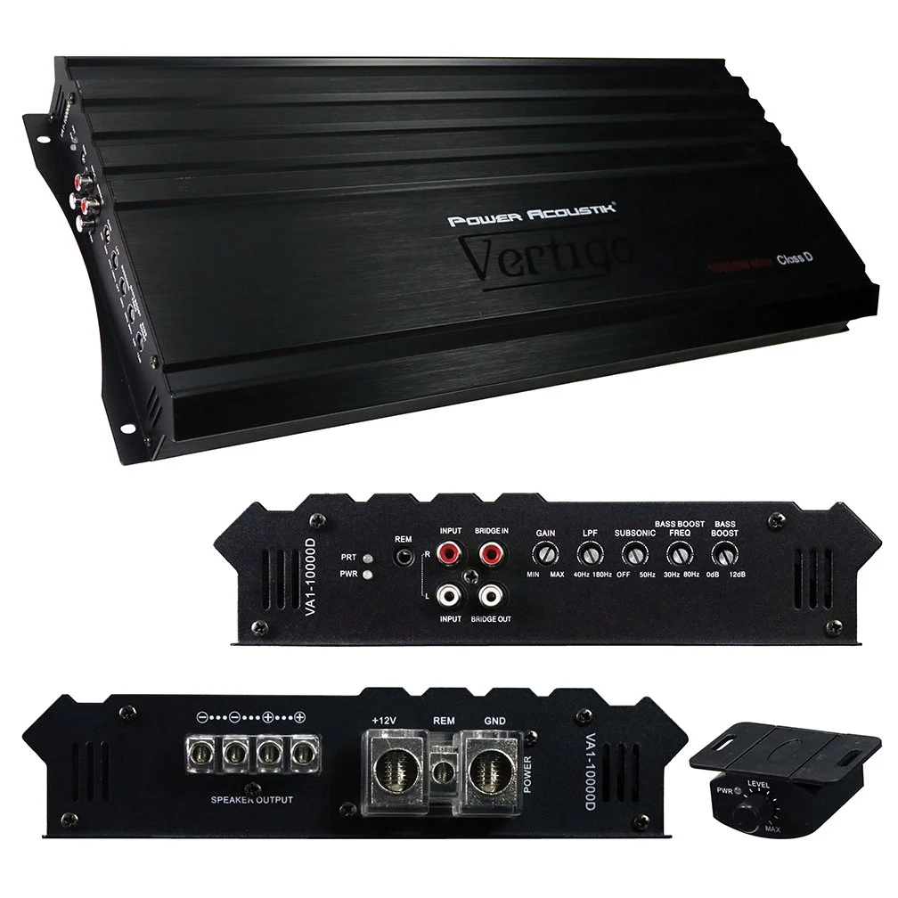 Power Acoustik 10000 Watt Mono Amplifier Class D Car Audio 1 Ohm Amp