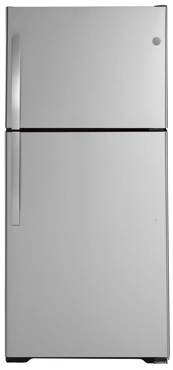 GE 21.9 Cu. Ft. Fingerprint Resistant Stainless Steel Garage Ready Top-Freezer Refrigerator